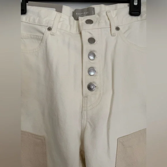 Everlane Womens The Painter Jean Bone White Size sz 27NWT $128 - Picture 8 of 13